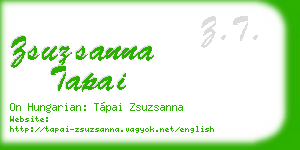 zsuzsanna tapai business card